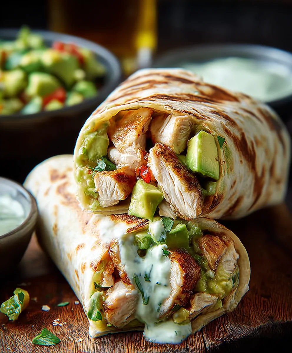 Quick Chicken Avocado Burritos-Easy Meal Idea