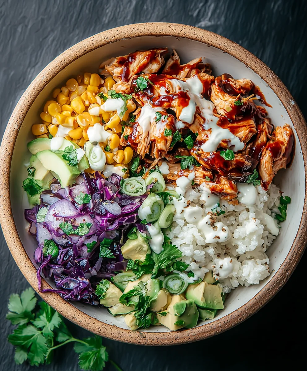 BBQ Chicken Cottage Cheese Bowl- Healthy Meal Prep