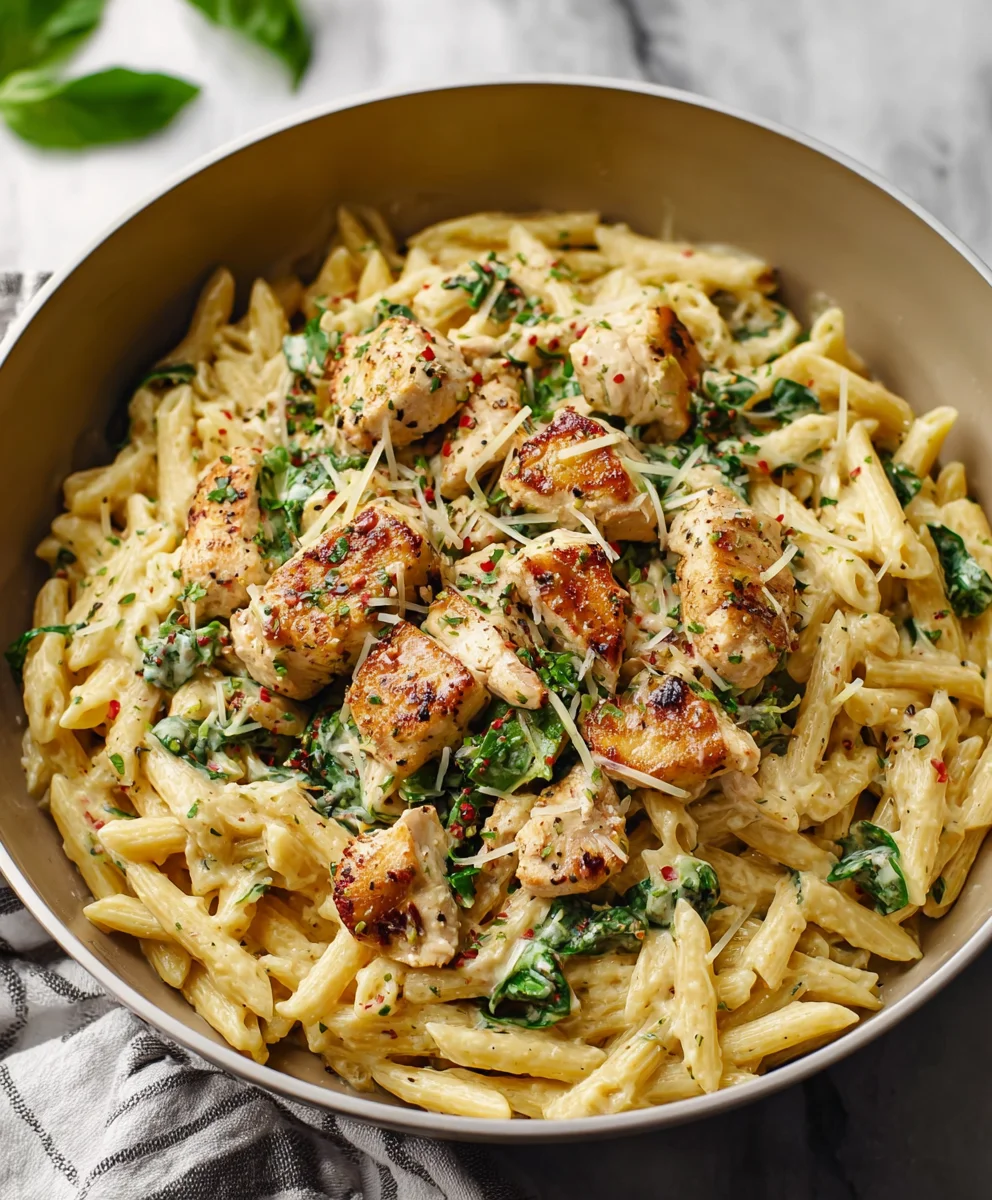 Healthy Garlic Parmesan Chicken Pasta Recipe