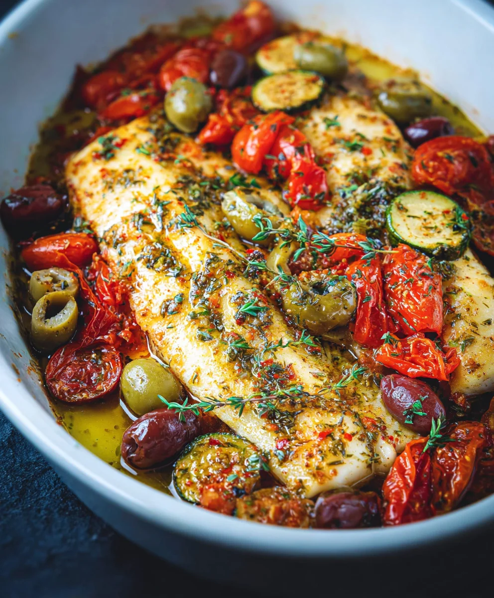 Easy Mediterranean Baked Fish Recipe - Healthy & Delicious