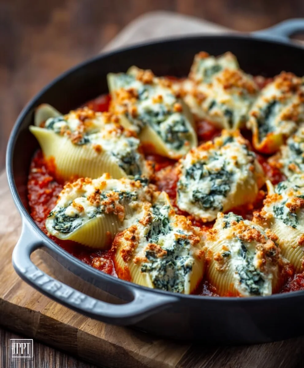 Easy Spinach Ricotta Stuffed Shells Recipe