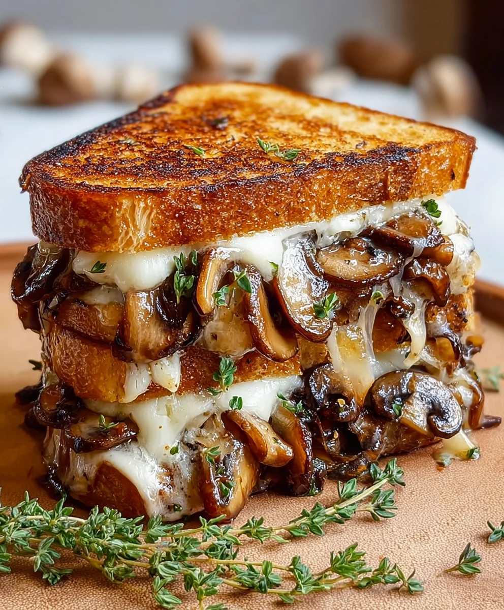 Caramelized Mushroom Grilled Cheese - Gourmet Comfort Food