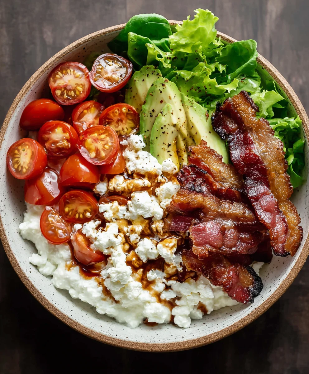 BLT Cottage Cheese Bowl-Easy Low-Carb Lunch