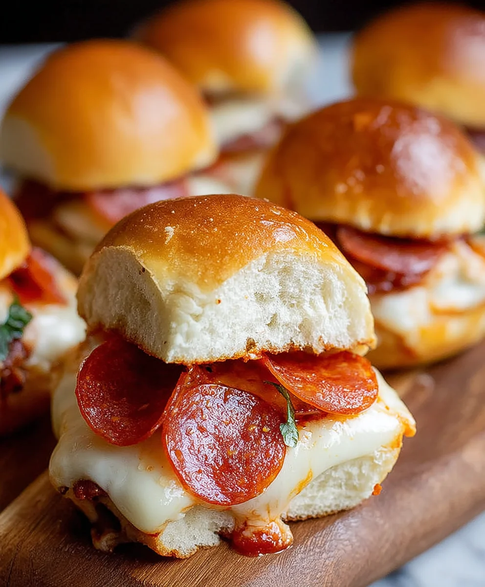 Beef Beef Pepperoni Pizza Sliders - Easy Appetizer