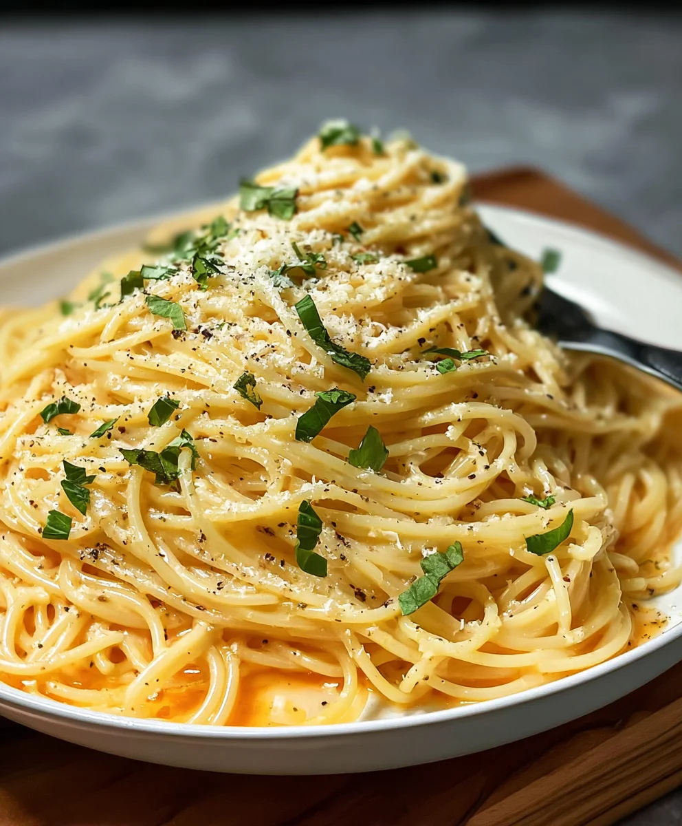 Cheesy Garlic Parmesan Spaghetti - Easy & Delicious