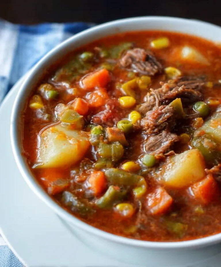 Mom’s Old-Fashioned Vegetable Beef Soup Recipe