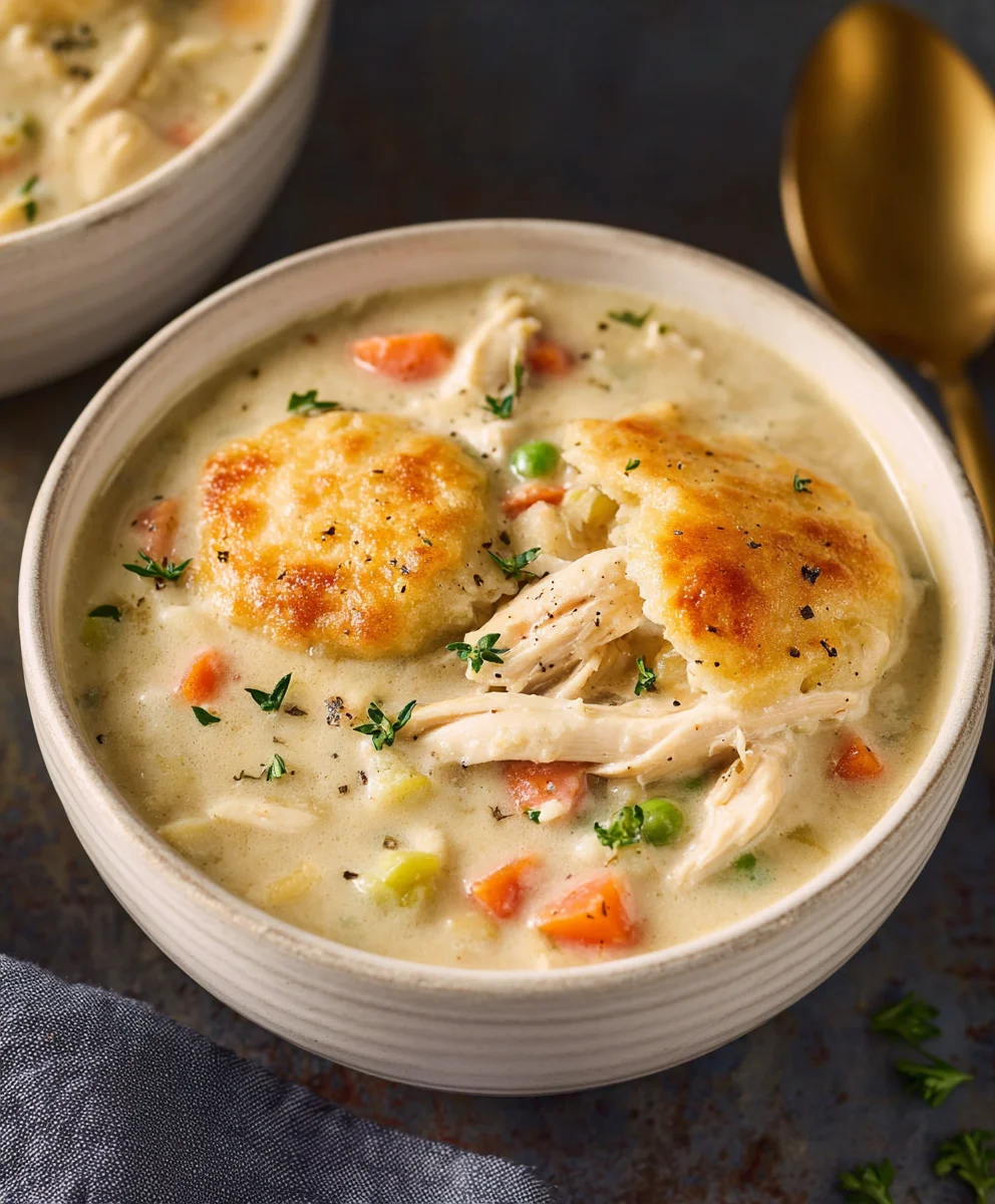 Creamy Chicken Pot Pie Soup-Easy Comfort Food