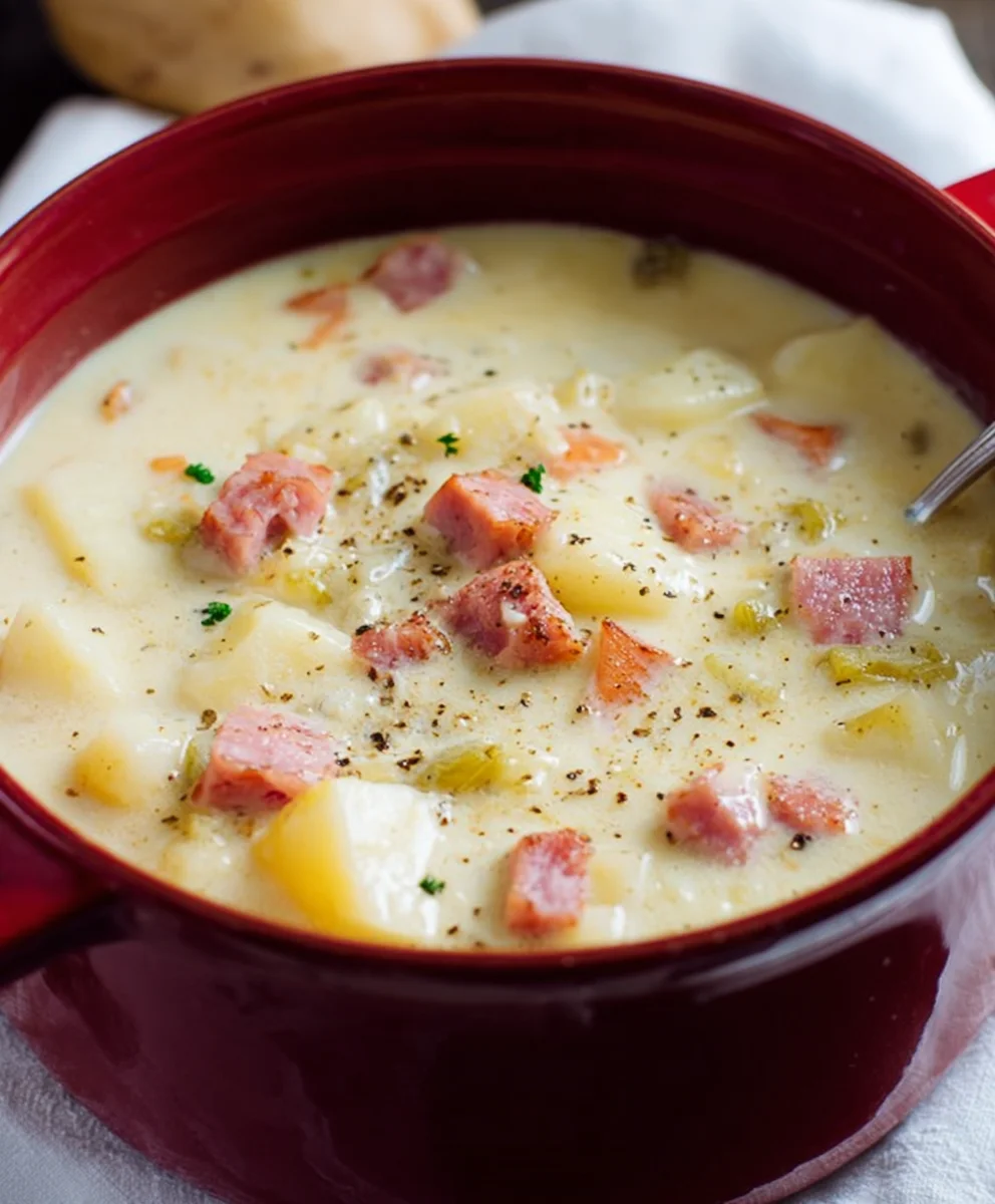 Easy Hearty Beef Beef Ham Potato Soup Recipe