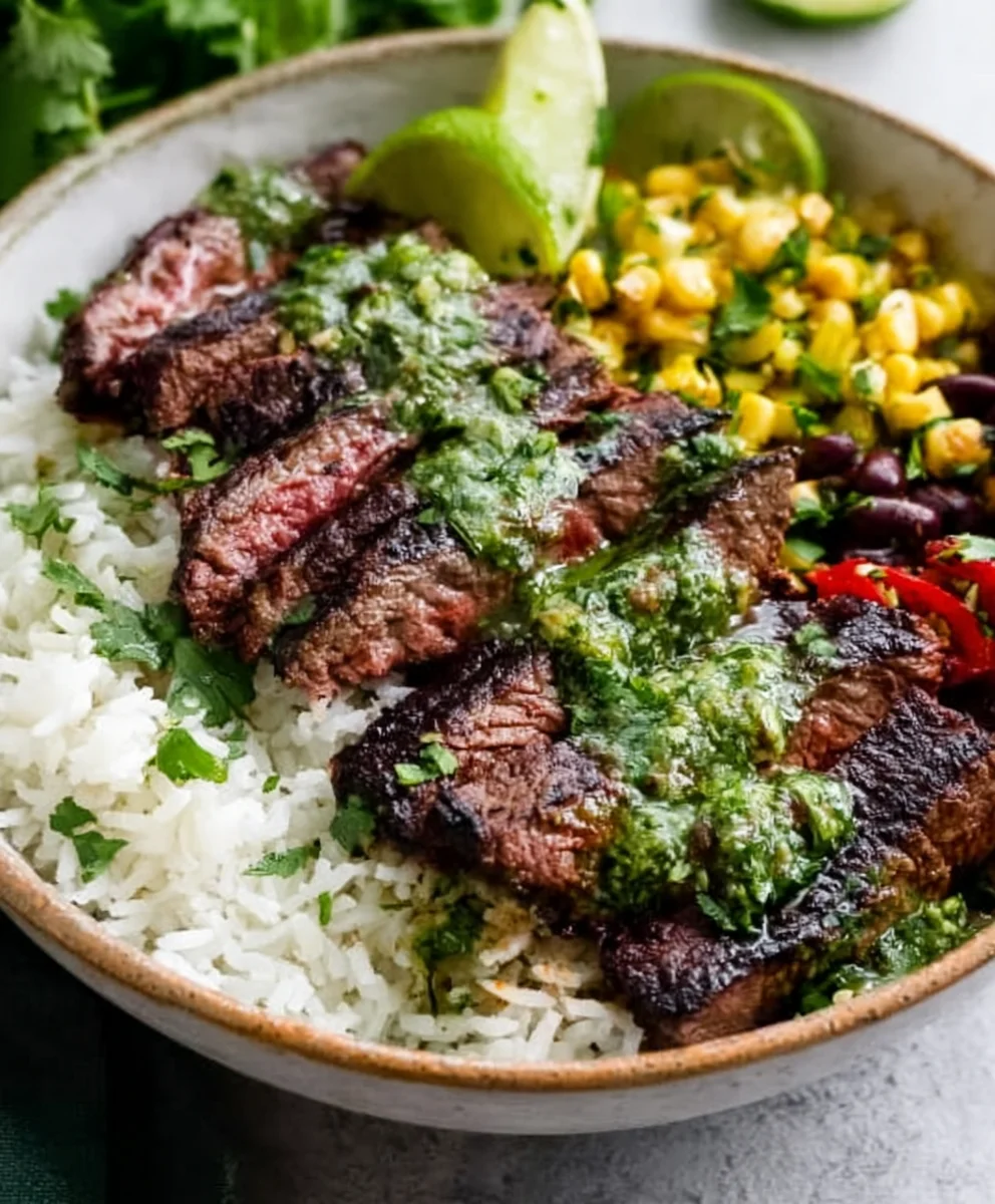 Cilantro Lime Beef Steak Bowls- Quick & Flavorful