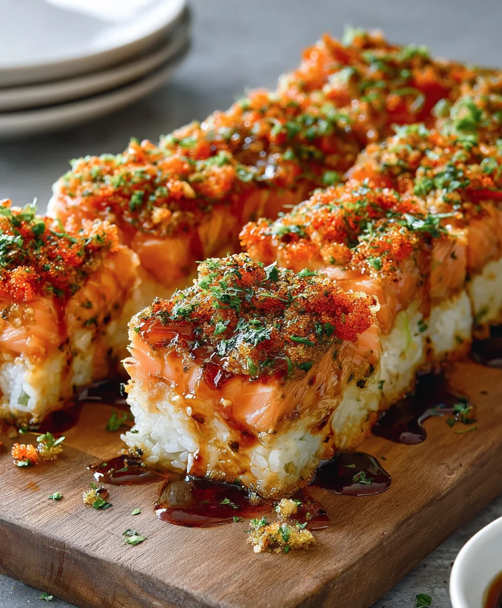 Spicy Salmon Sushi Bake Easy Recipe