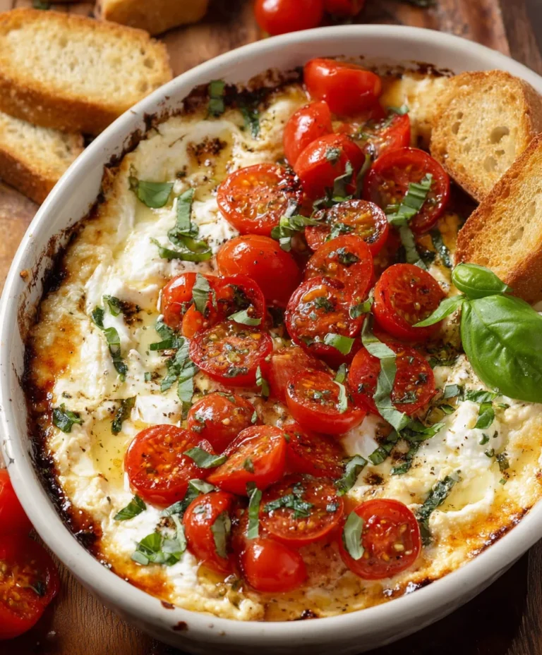 Easy Caprese Dip Recipe- Crowd Pleasing Appetizer