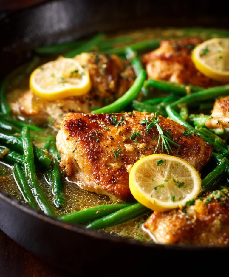 Lemon Garlic Butter Beef- Green Beans Skillet