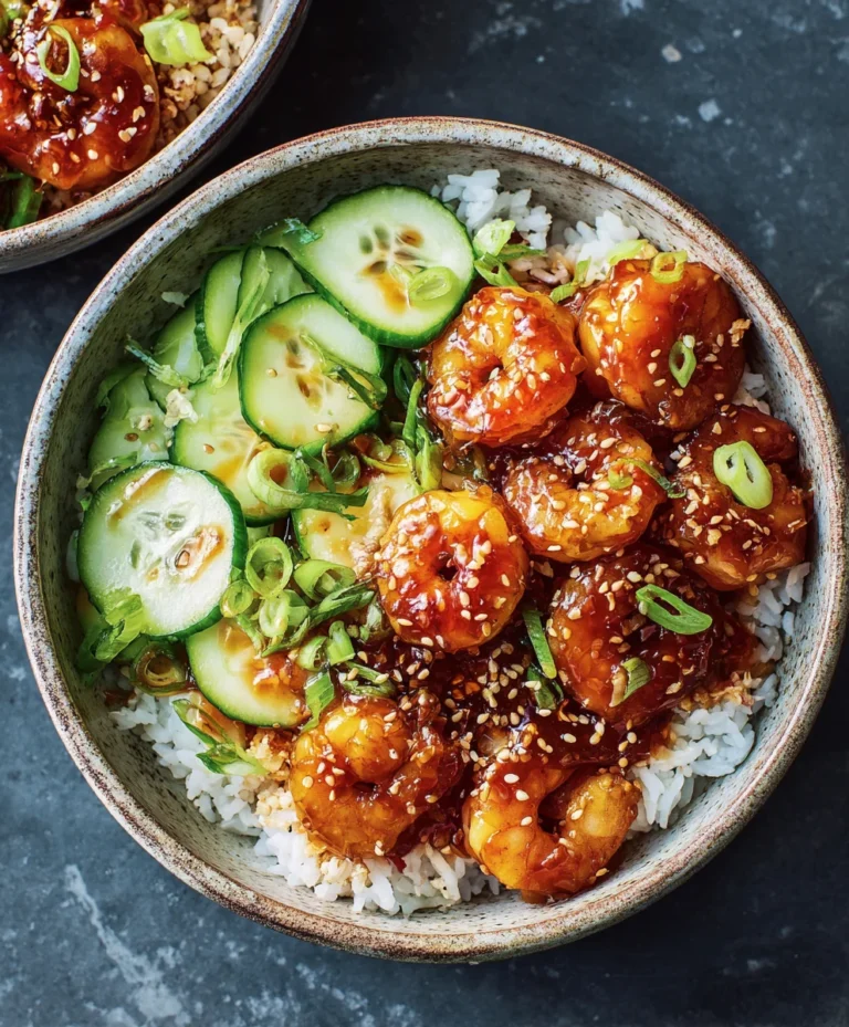 Honey Garlic Shrimp Bowl- Easy & Delicious Recipe