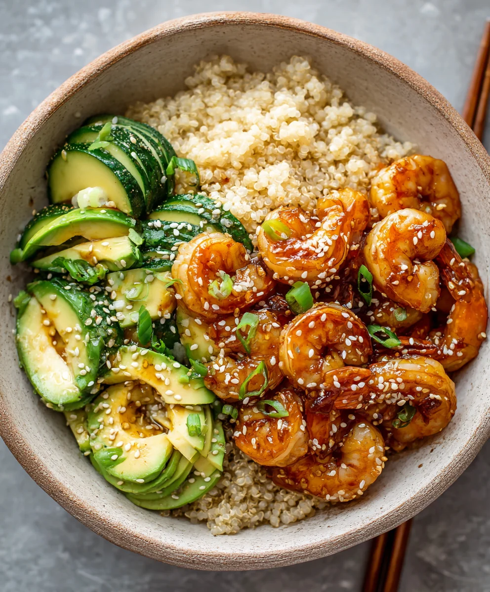 Honey Garlic Shrimp Bowl- Easy & Delicious Recipe