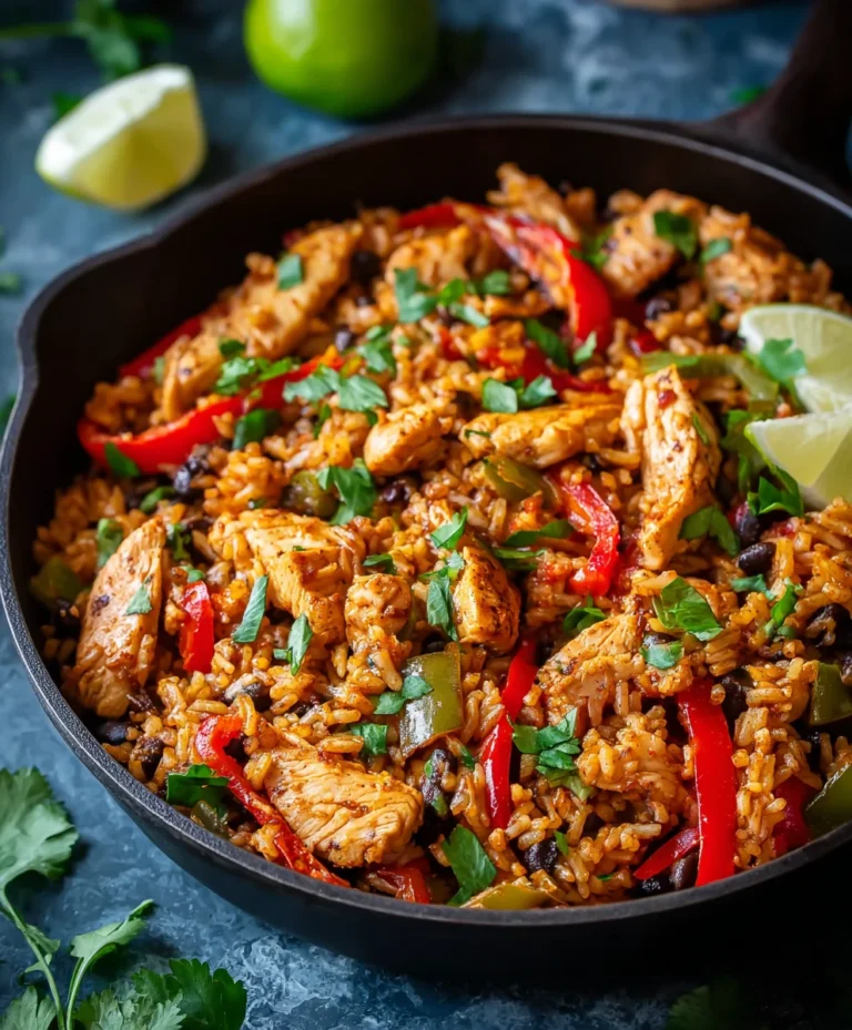 Easy One-Pan Fajita Beef Rice Bowls