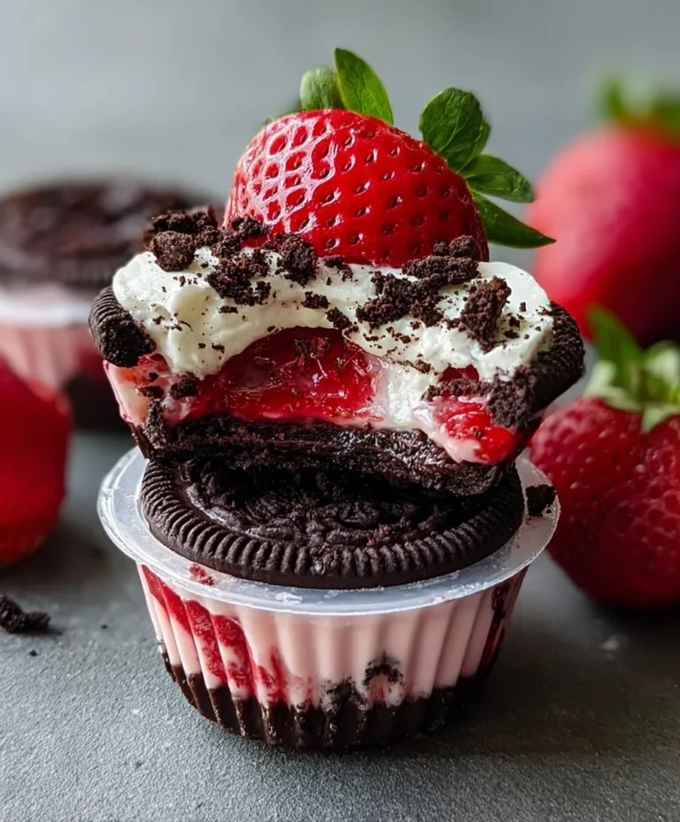 Strawberry Oreo Cups-Easy No-Bake Dessert