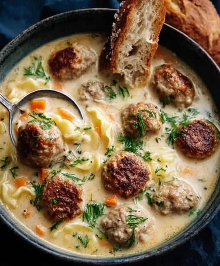 Cozy Swedish Meatball Soup-Hearty Beef Ball Recipe