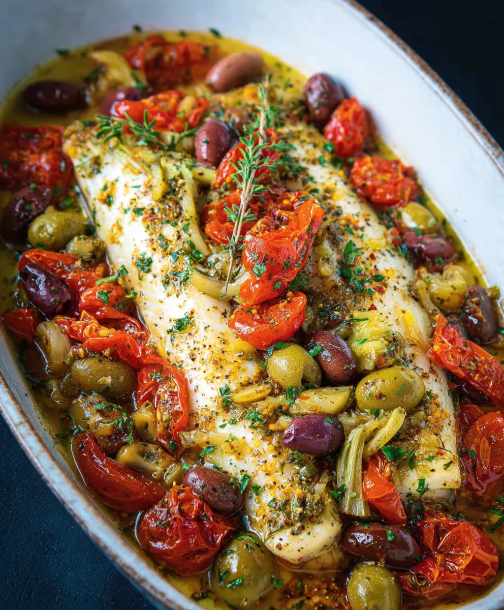 Easy Mediterranean Baked Fish Recipe - Healthy & Delicious