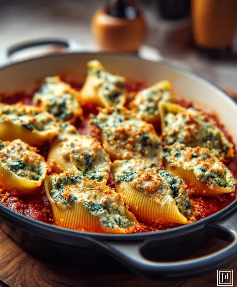Easy Spinach Ricotta Stuffed Shells Recipe