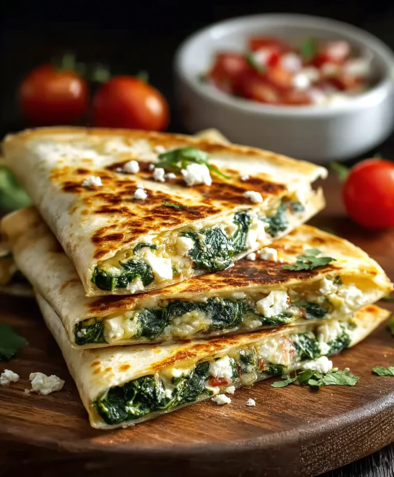 Easy Spinach Feta Quesadillas – Quick Recipe