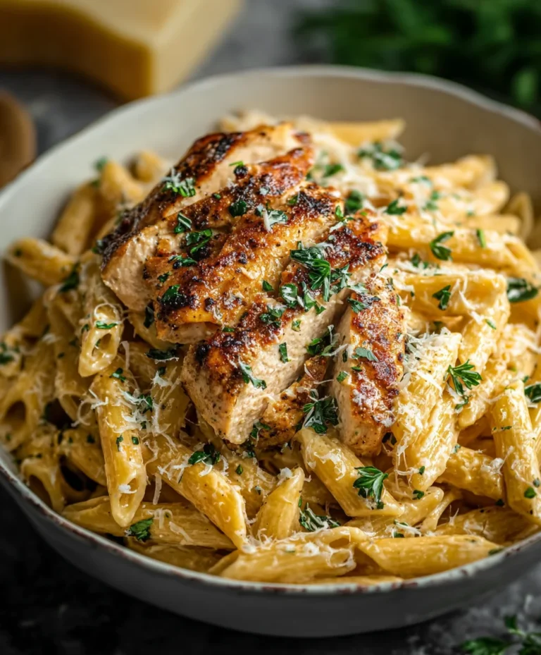 Healthy Garlic Parmesan Chicken Pasta Delight