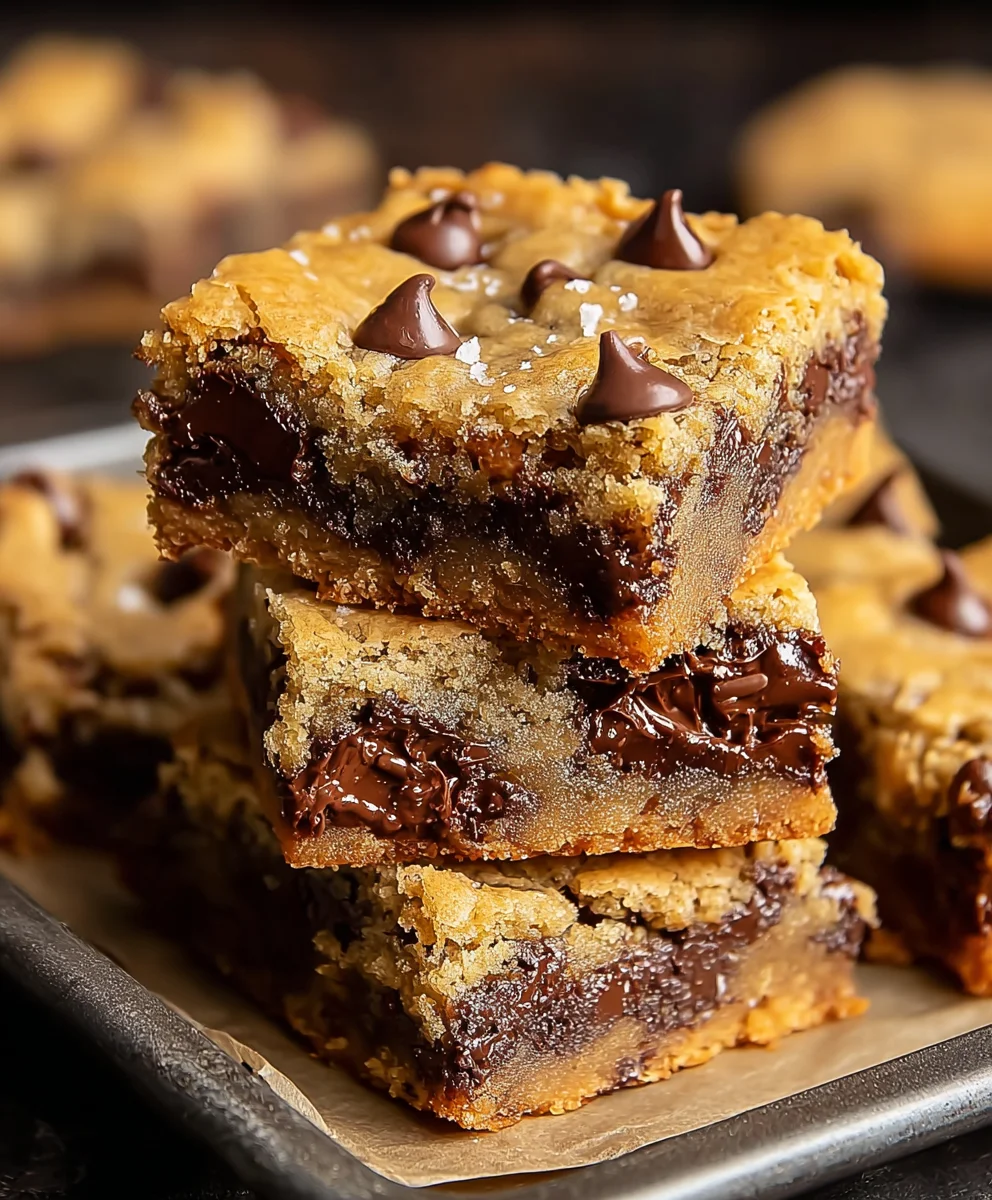 Gooey Chocolate Chip Cookie Bars - Easy Dessert Recipe
