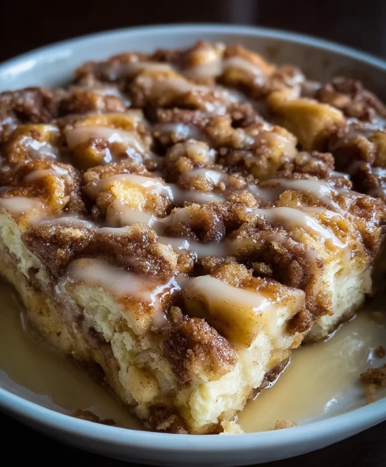 Apple Crisp Cinnamon Roll Casserole-Easy Dessert