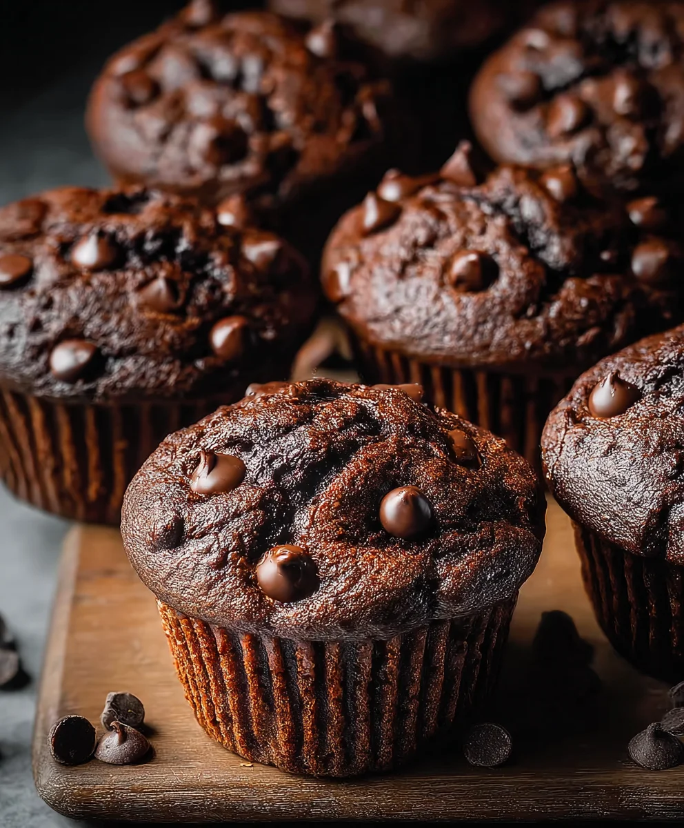Decadent Double Chocolate Chip Muffins - Best Recipe