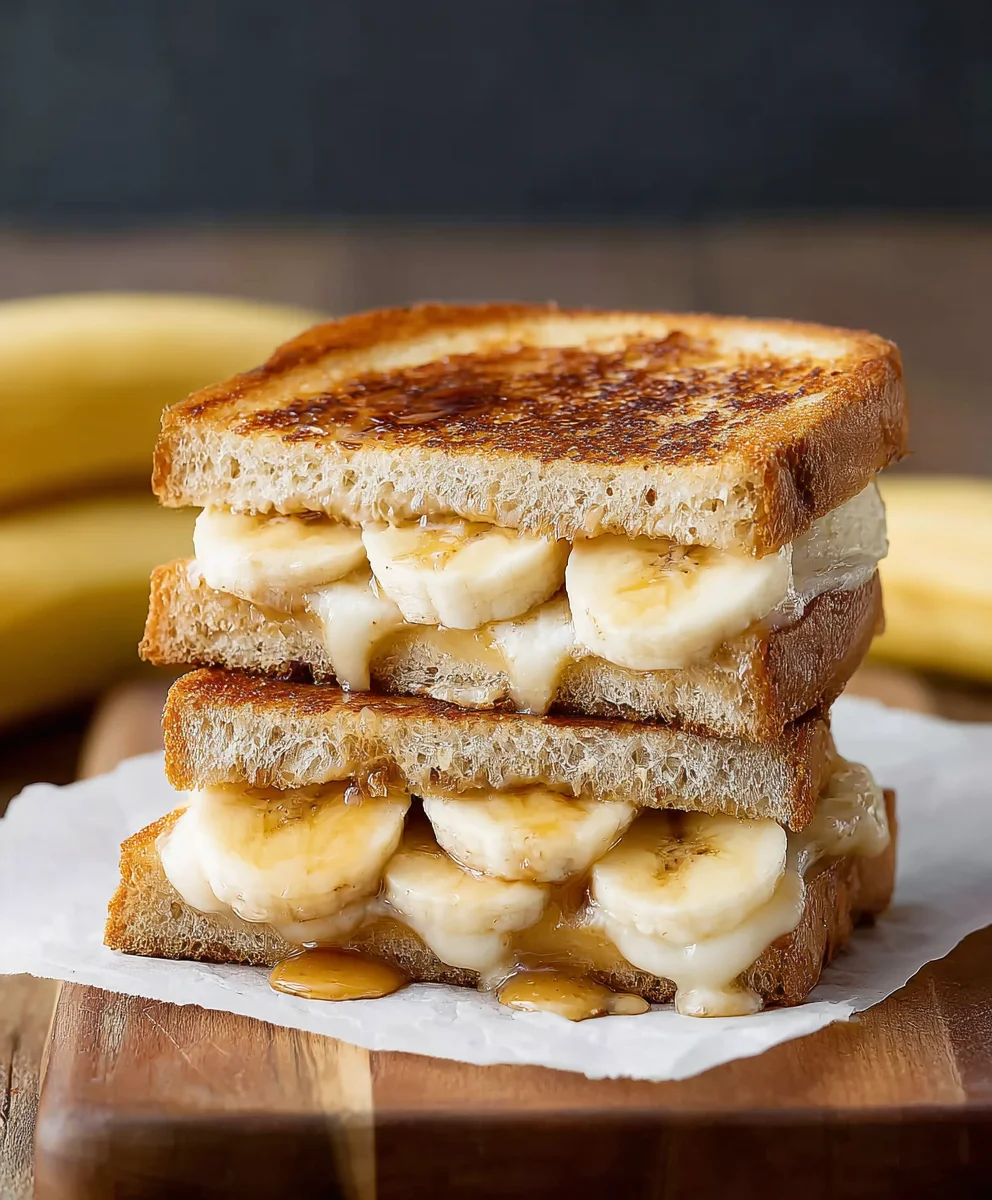 Honey Banana Grilled Cheese-Sweet & Savory Delight