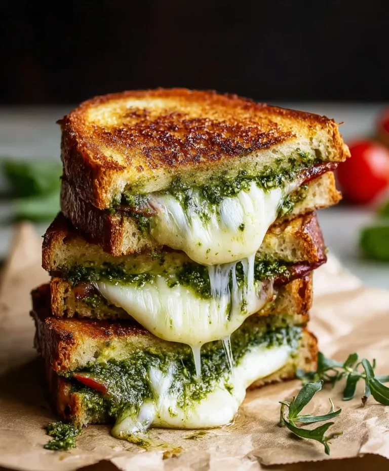 Pesto Grilled Cheese Sandwich- Easy & Delicious Recipe
