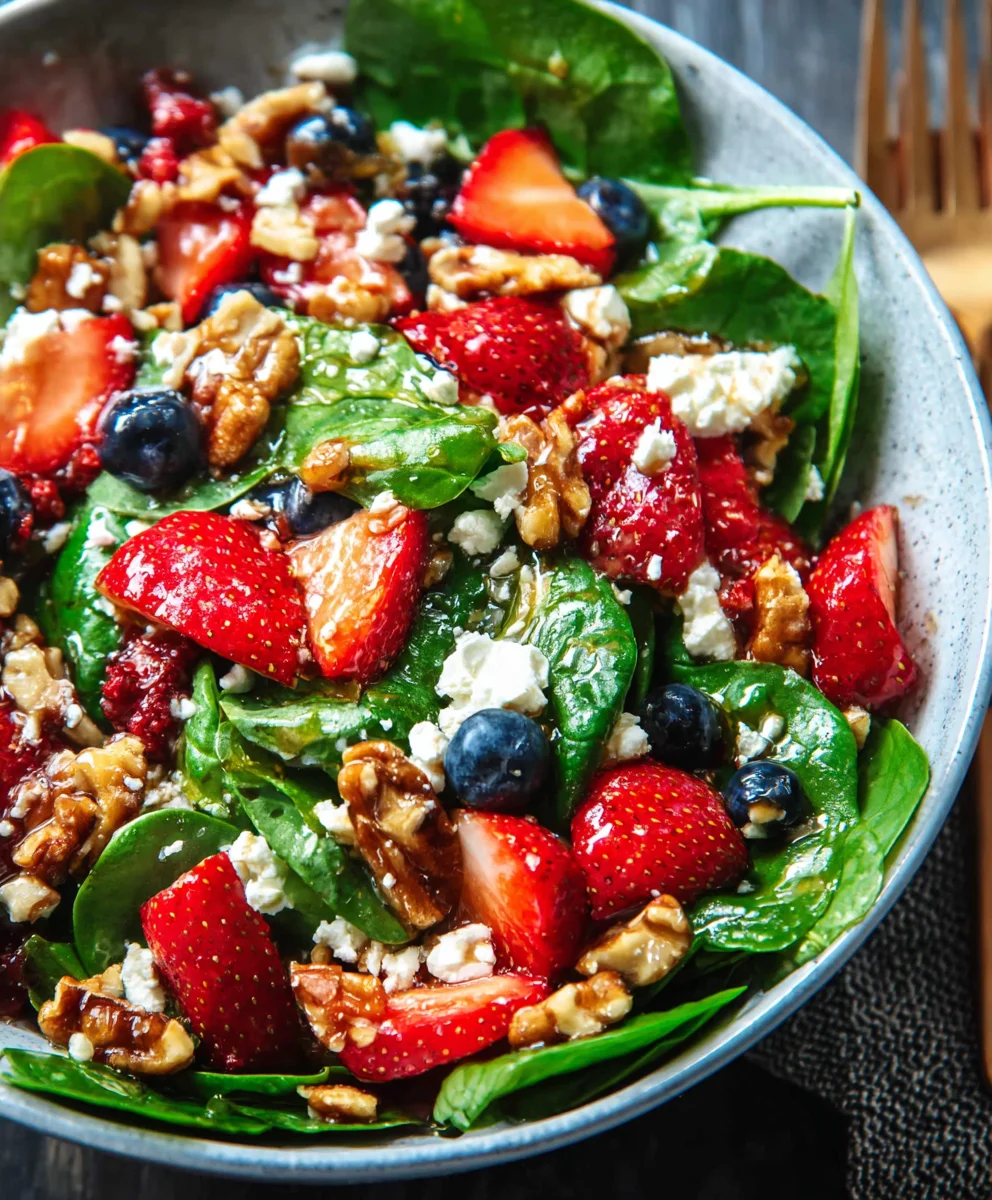 Quick Strawberry Spinach Salad Recipe