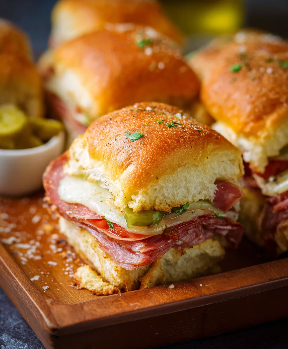 Spicy Beef Italian Sub Sliders- Easy Party Appetizer