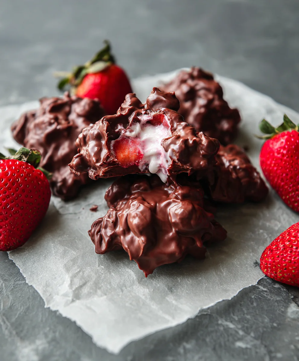 Easy Chocolate Strawberry Yogurt Clusters Recipe