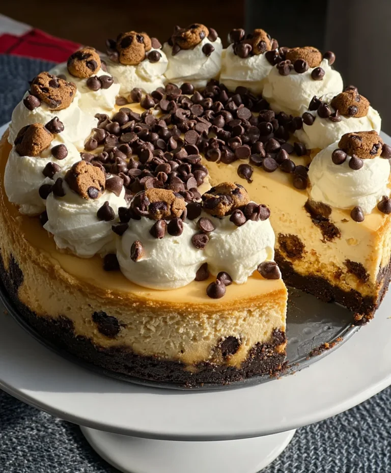 Chocolate Chip Cookie Cheesecake-Decadent Dessert