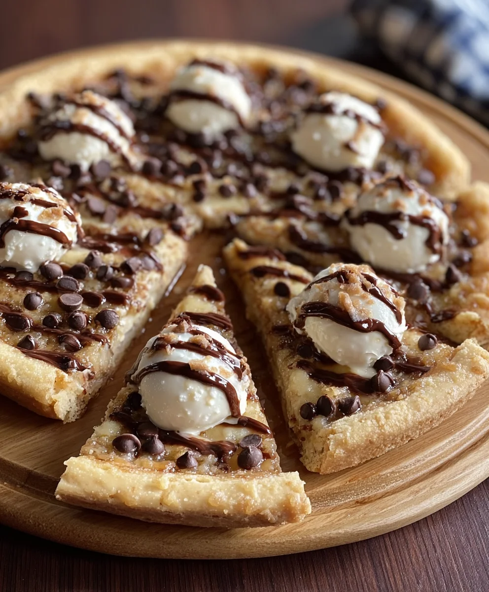 Easy Chocolate Chip Dessert Pizza Recipe