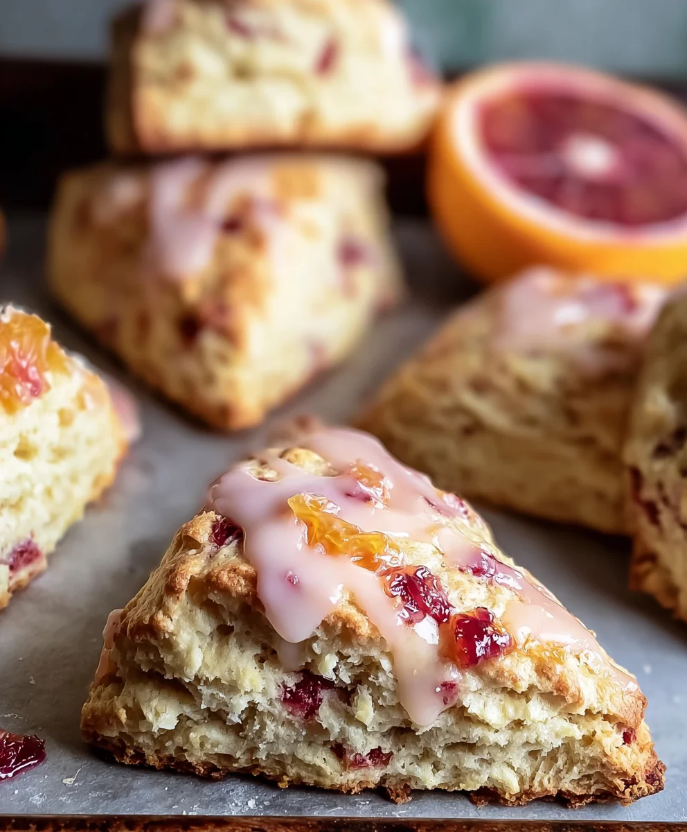 Zesty Blood Orange Scones-Sweet Citrus Baking