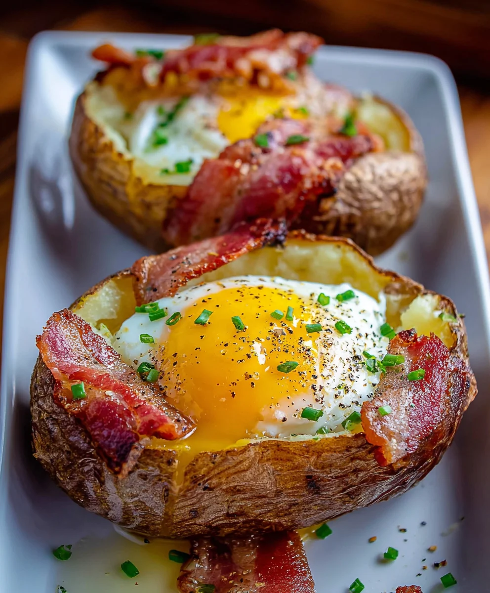 Double Baked Beef-Beef Bacon Egg Potatoes-Delicious