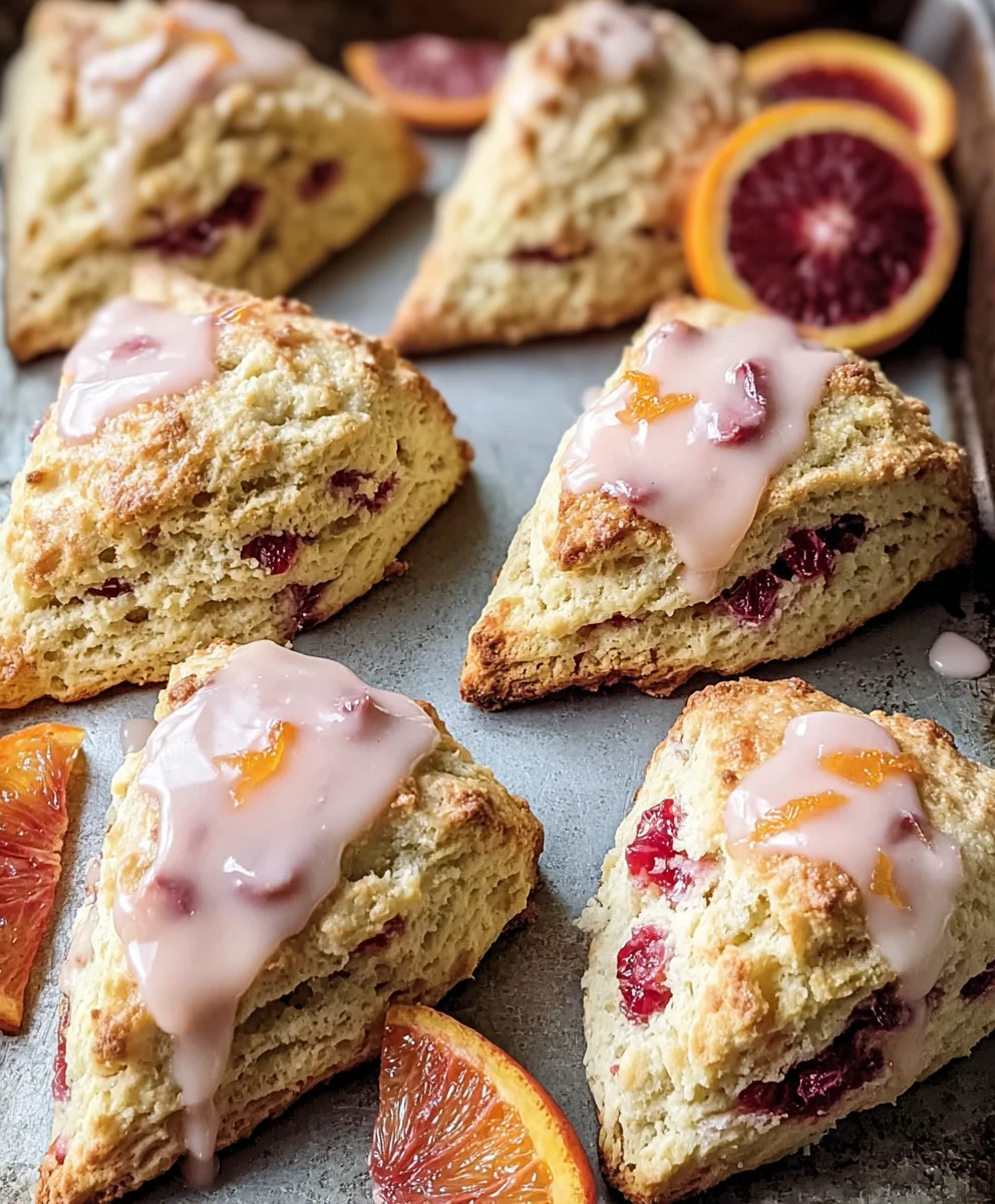 Zesty Blood Orange Scones-Sweet Citrus Baking