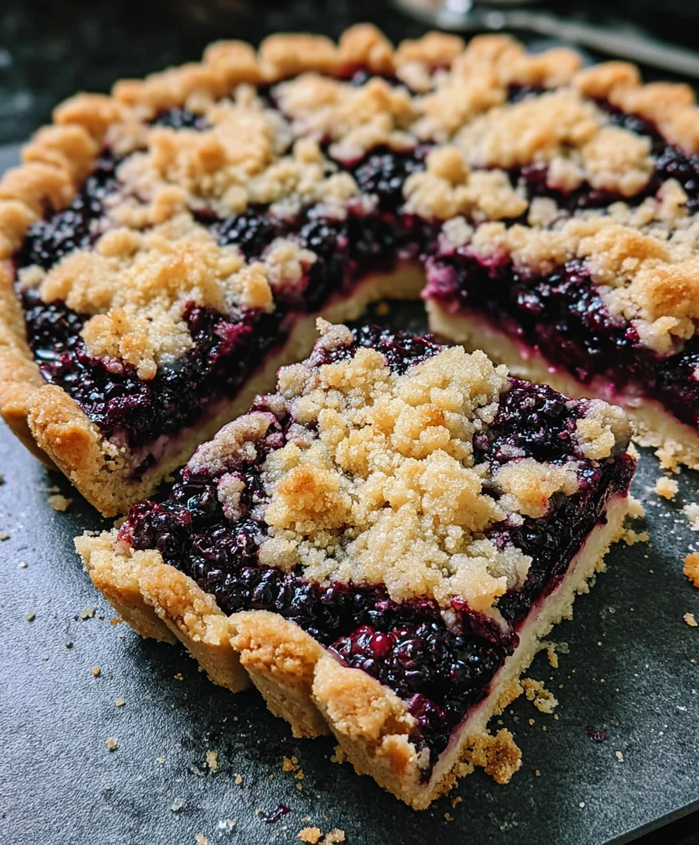 Blackberry Pie Crum extractble Bars-Easy Dessert