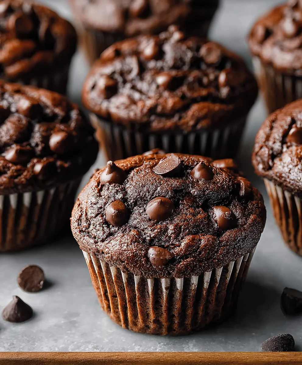 Decadent Double Chocolate Chip Muffins - Best Recipe