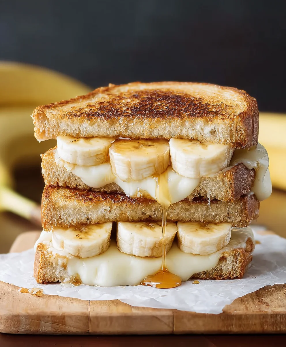 Honey Banana Grilled Cheese-Sweet & Savory Delight