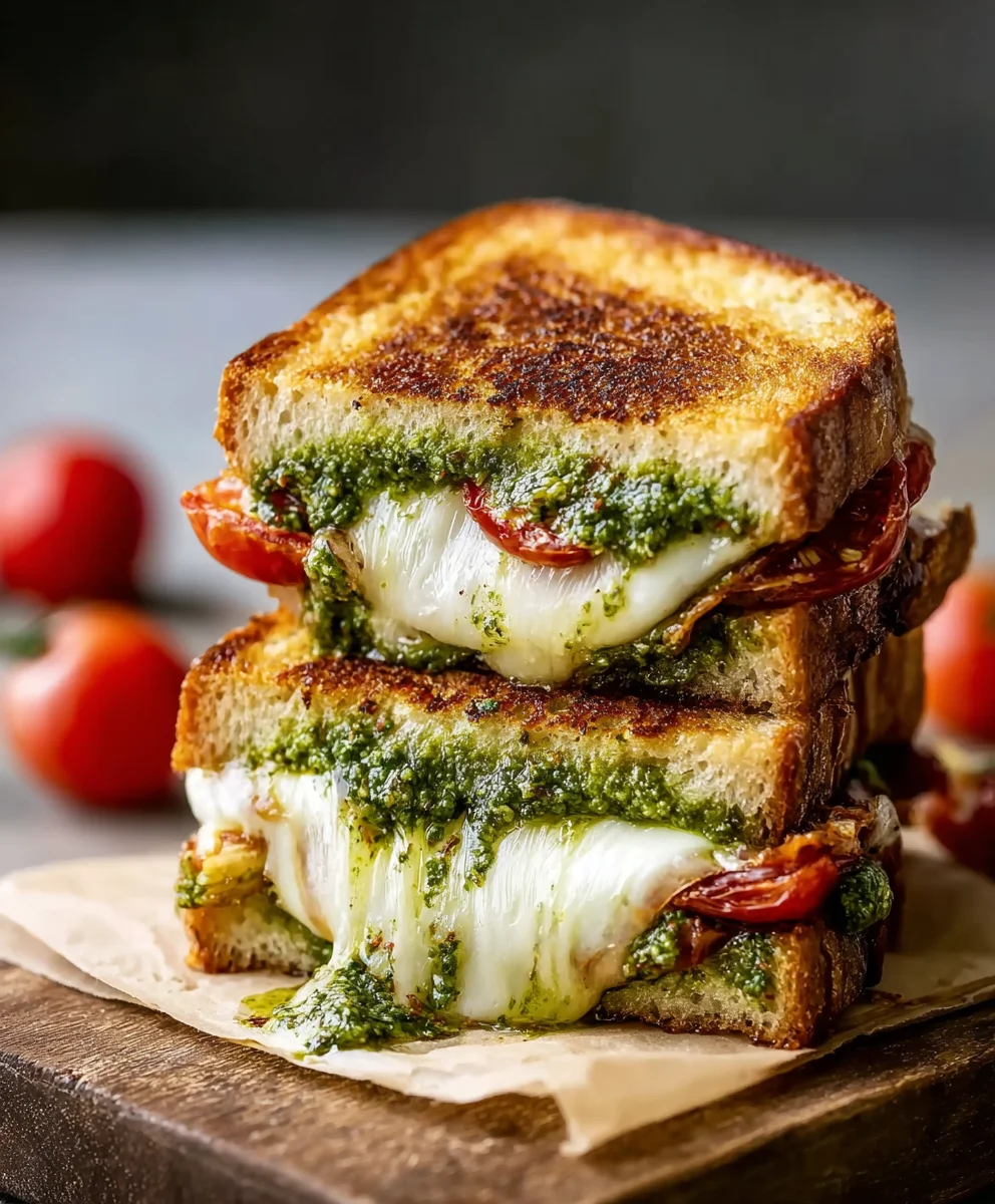 Pesto Grilled Cheese Sandwich- Easy & Delicious Recipe