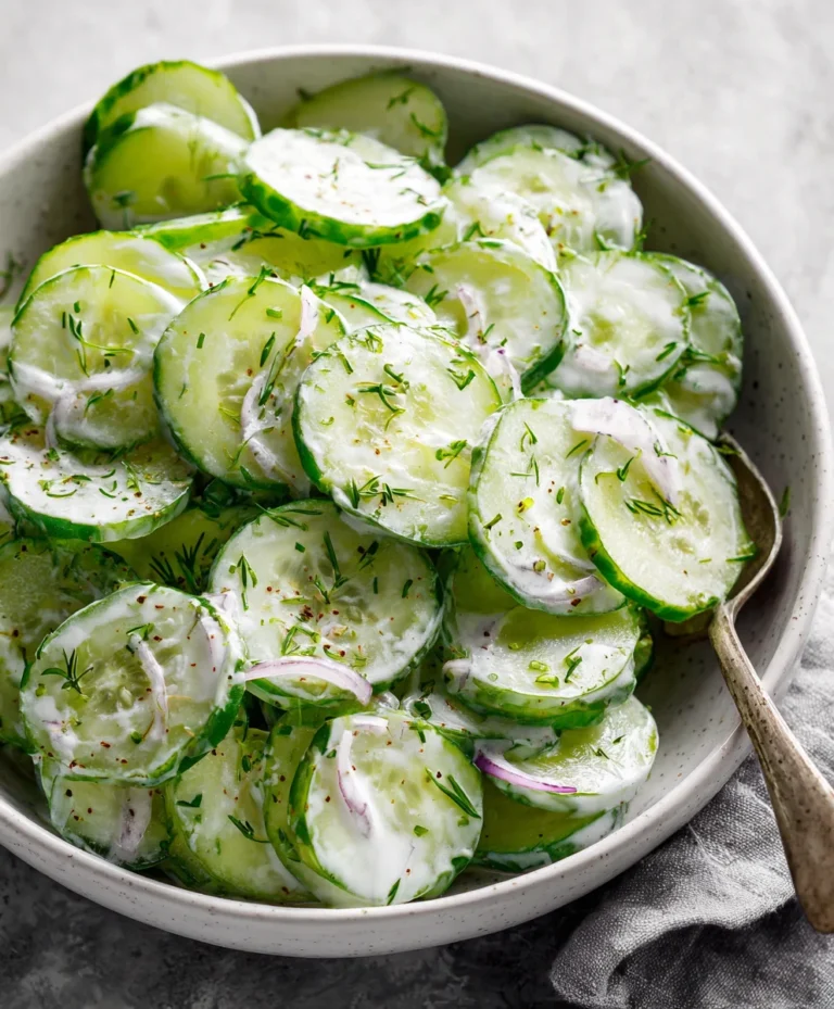 Creamy Cucumber Salad – Refreshing & Easy Recipe