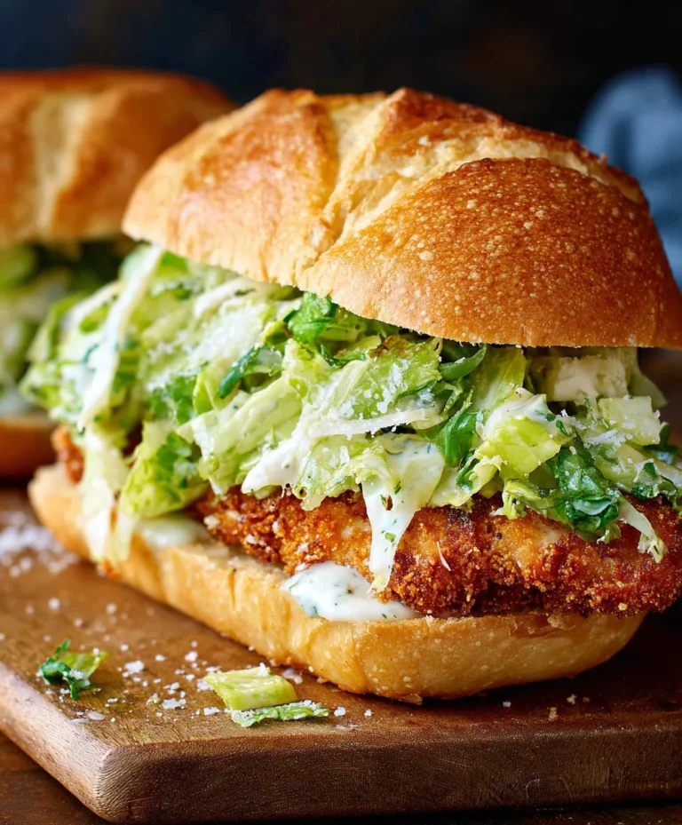 Crispy Chicken Caesar Sandwich- Easy Recipe
