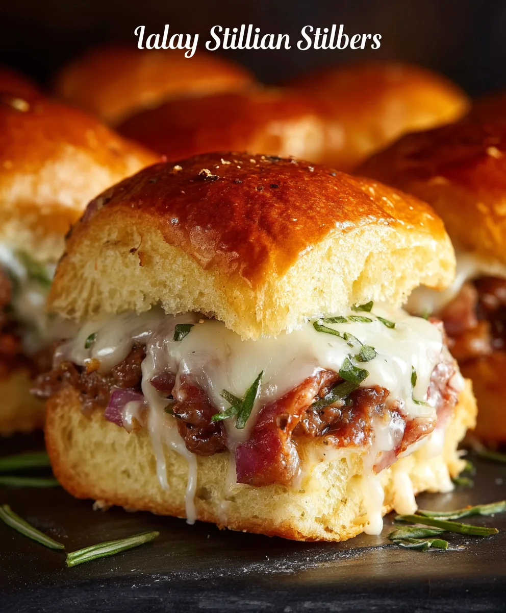 Juicy Beef Italian Sliders- Easy & Flavorful