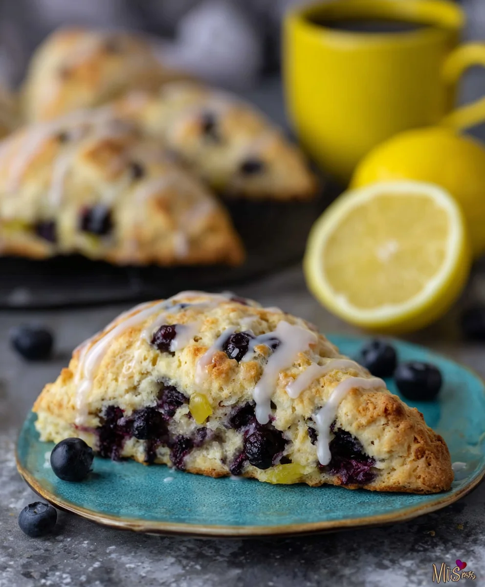 Sourdough Blueberry Lemon Scones-Discard Recipe