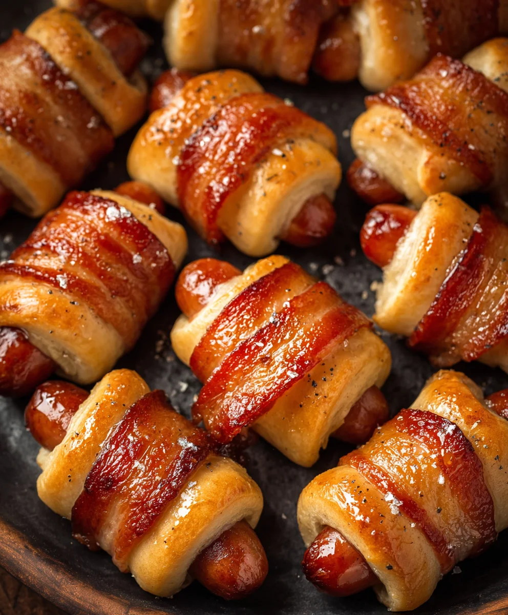 Glazed Beef Pigs in a Blanket - Easy Appetizer Recipe
