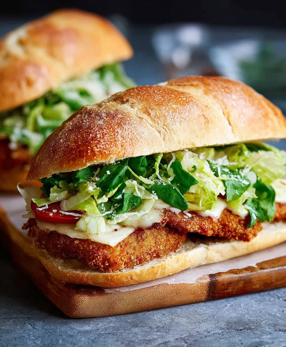 Crispy Chicken Caesar Sandwich- Easy Recipe