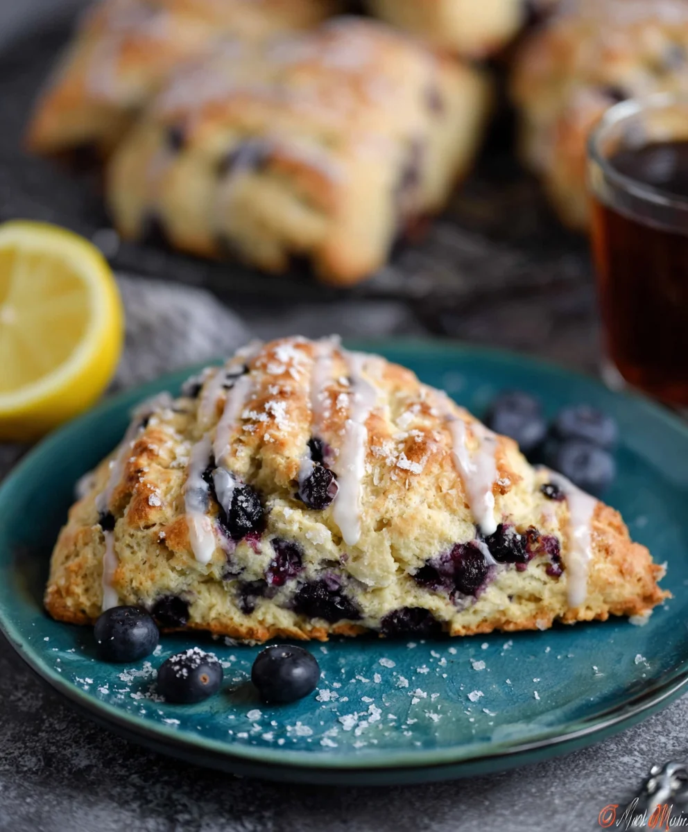 Sourdough Blueberry Lemon Scones-Discard Recipe