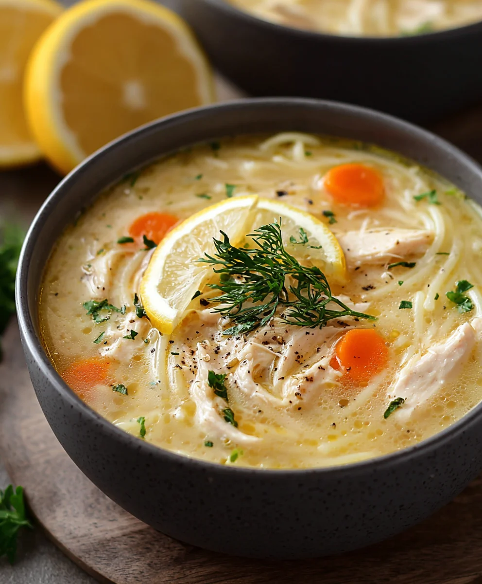 Greek Lemon Chicken Soup - Flavorful Comfort